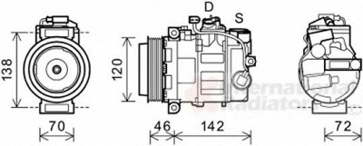 VAN WEZEL 7400k074 -  Компрессор, кондиционер